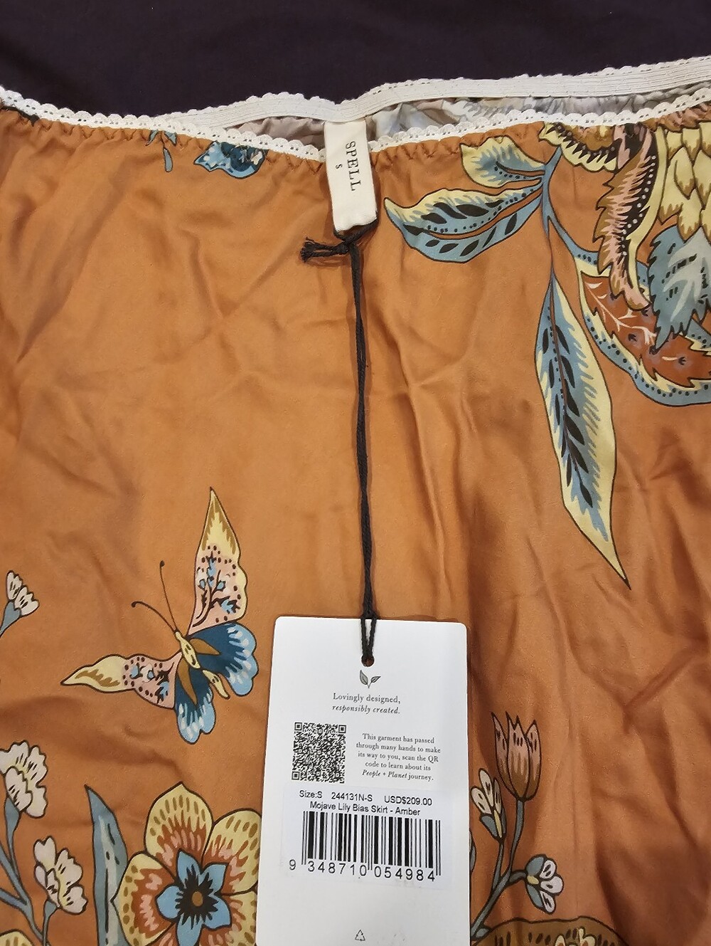 Spell - Mojave Lily Bias Skirt (Amber) And SPELL - Mojave Lily Lace Up Cami - Picture 9 of 13